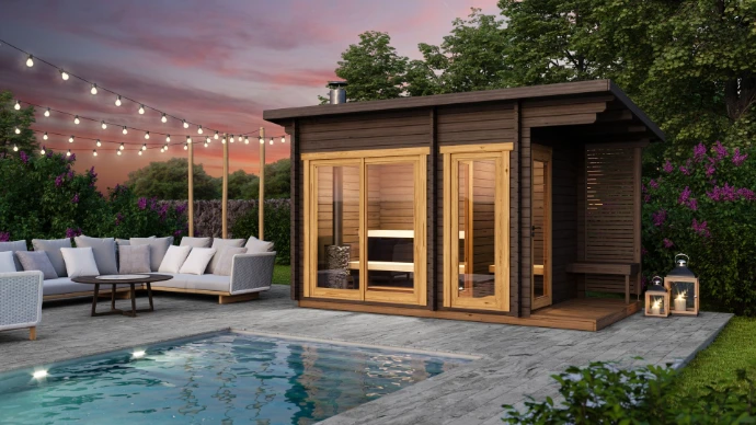 sauna house en bois 