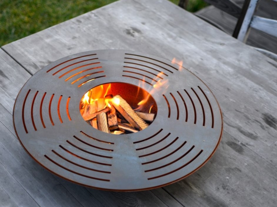 Grille pour brasero corten