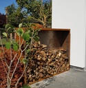 Rack a buches Corten en 38.5 cm prof (copie)
