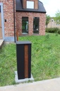 Boite aux lettres colis Collu combo corten noire Ral 9005